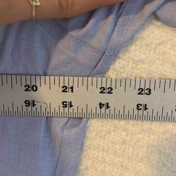 J Crew Bowery wrinkle-free dress shirt with‎ point collar Mens Medium Blue - Picture 11 of 11